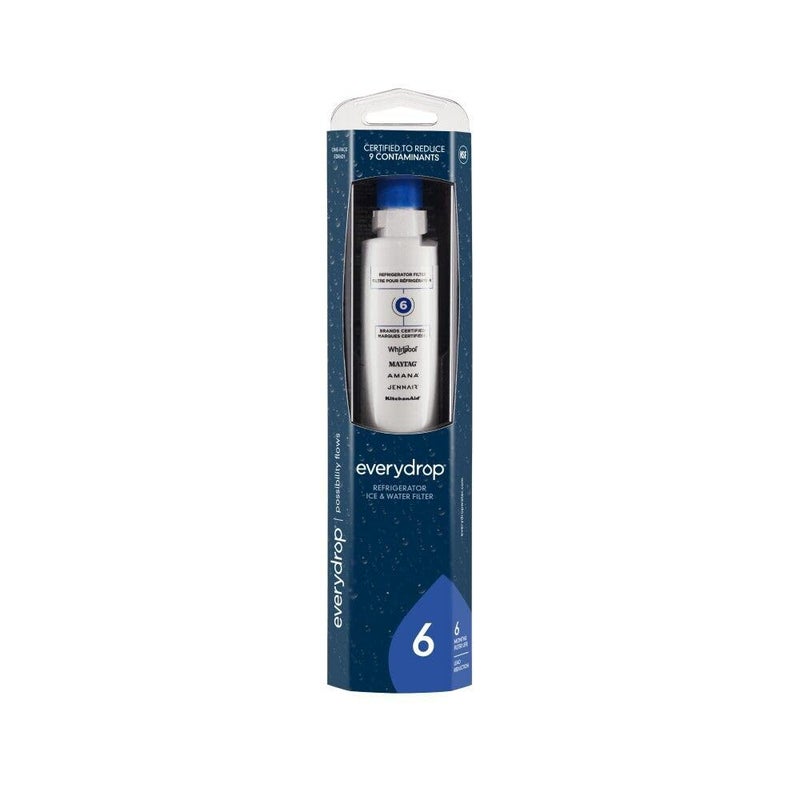 everydrop by Whirlpool Ice and Water Refrigerator Filter 6, EDR6D1, Single-Pack, White - Image 1